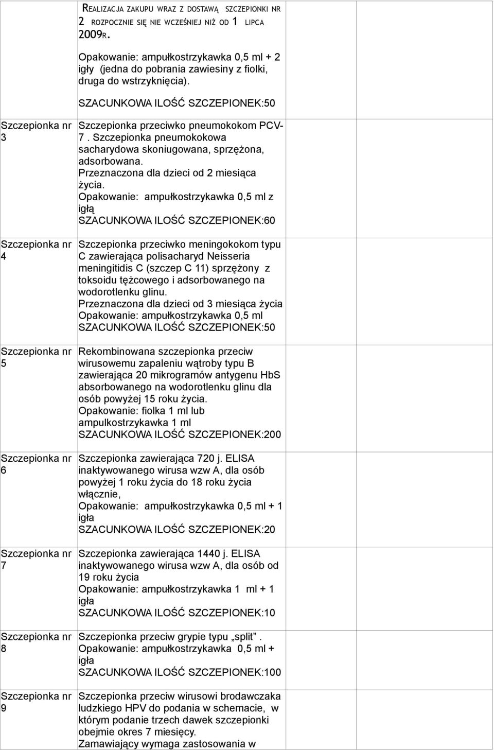 Szczepionka pneumokokowa sacharydowa skoniugowana, sprzężona, adsorbowana. Przeznaczona dla dzieci od 2 miesiąca życia.