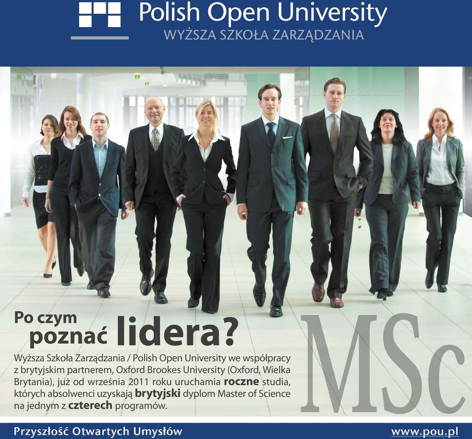 partnerem, Oxford Brookes University (Oxford, Wielka Brytania), już od