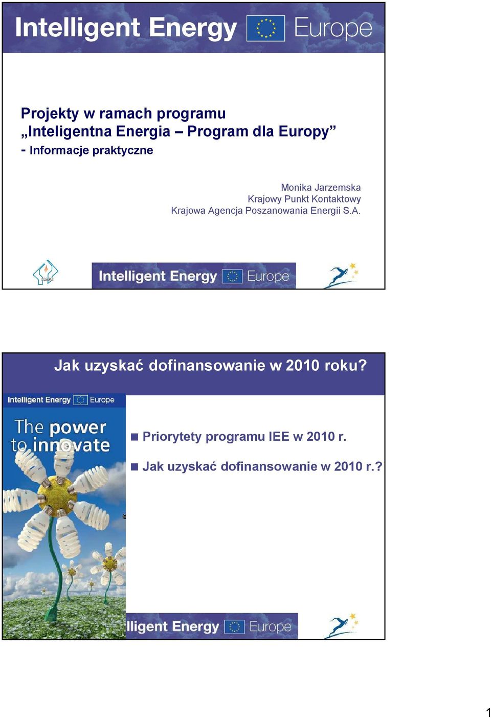 Agencja Poszanowania Energii S.A. Jak uzyskać dofinansowanie w 2010 roku?