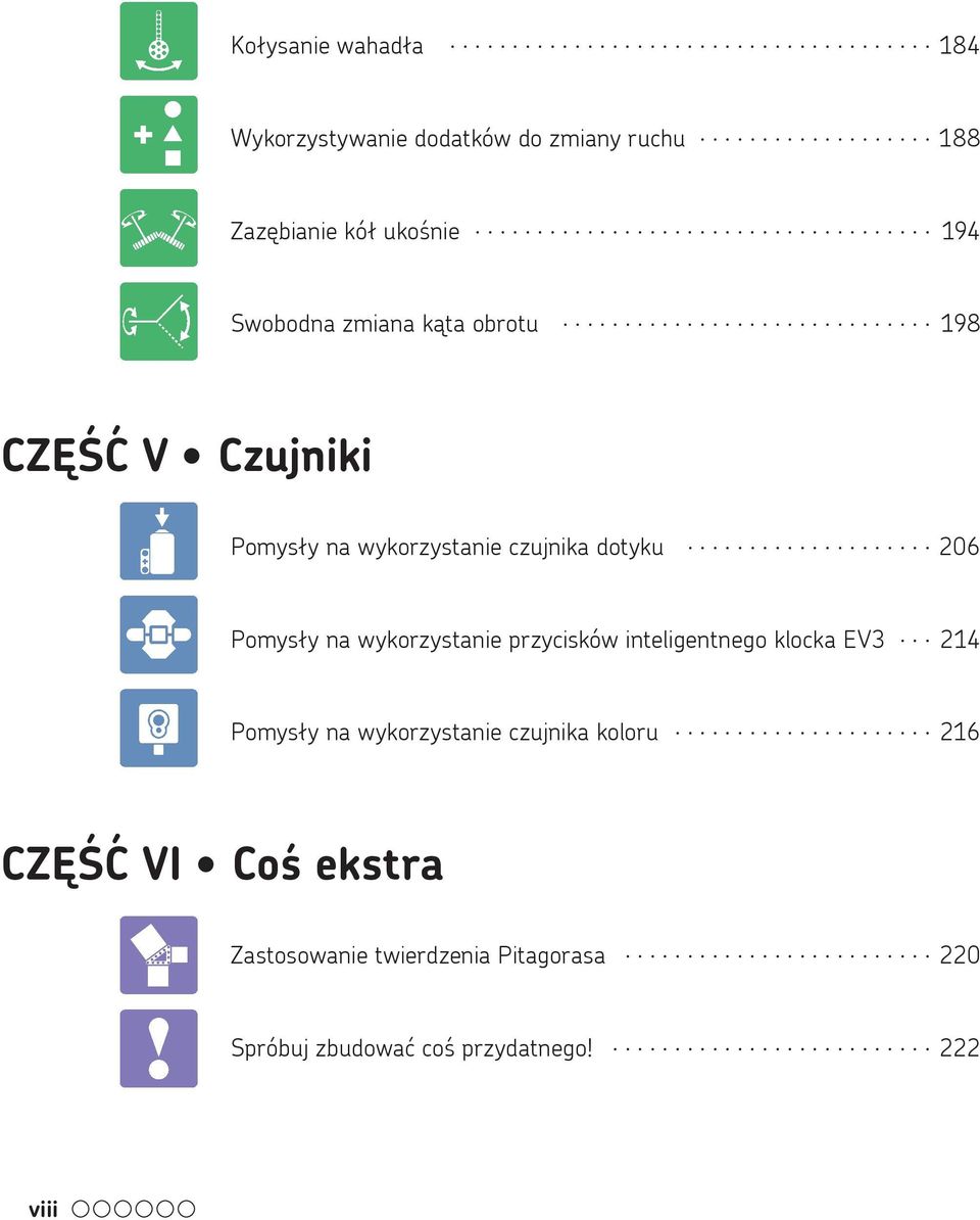 Pomysły na wykorzystanie przycisków inteligentnego klocka EV3 214 Pomysły na wykorzystanie czujnika