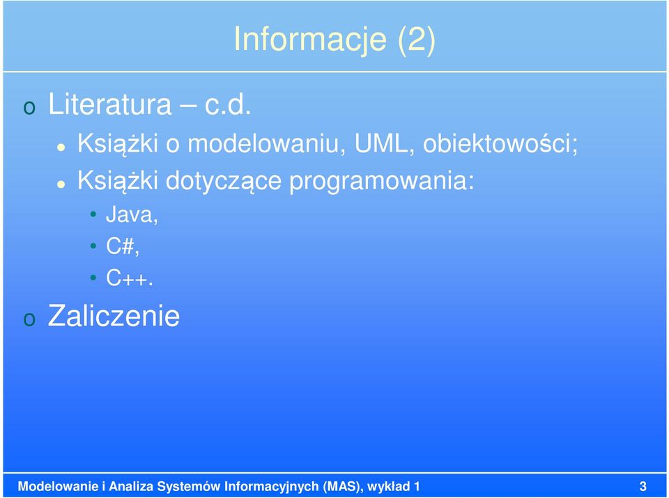 biektwści; Książki dtyczące prgramwania: