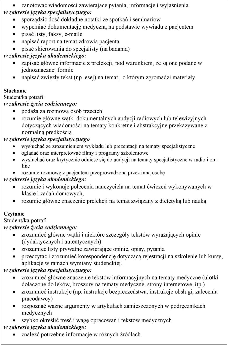 informacje z prelekcji, pod warunkiem, że są one podane w jednoznacznej formie napisać zwięzły tekst (np.