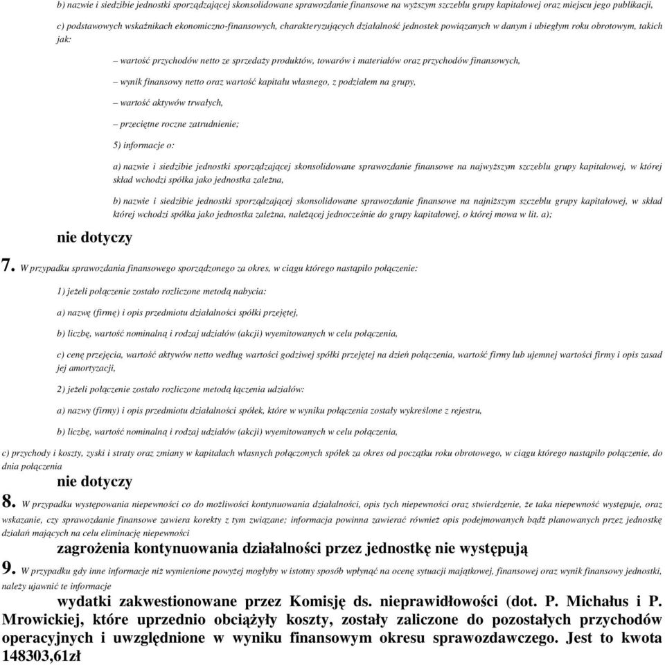 przychodów finansowych, wynik finansowy netto oraz wartość kapitału własnego, z podziałem na grupy, wartość aktywów trwałych, przeciętne roczne zatrudnienie; 5) informacje o: a) nazwie i siedzibie