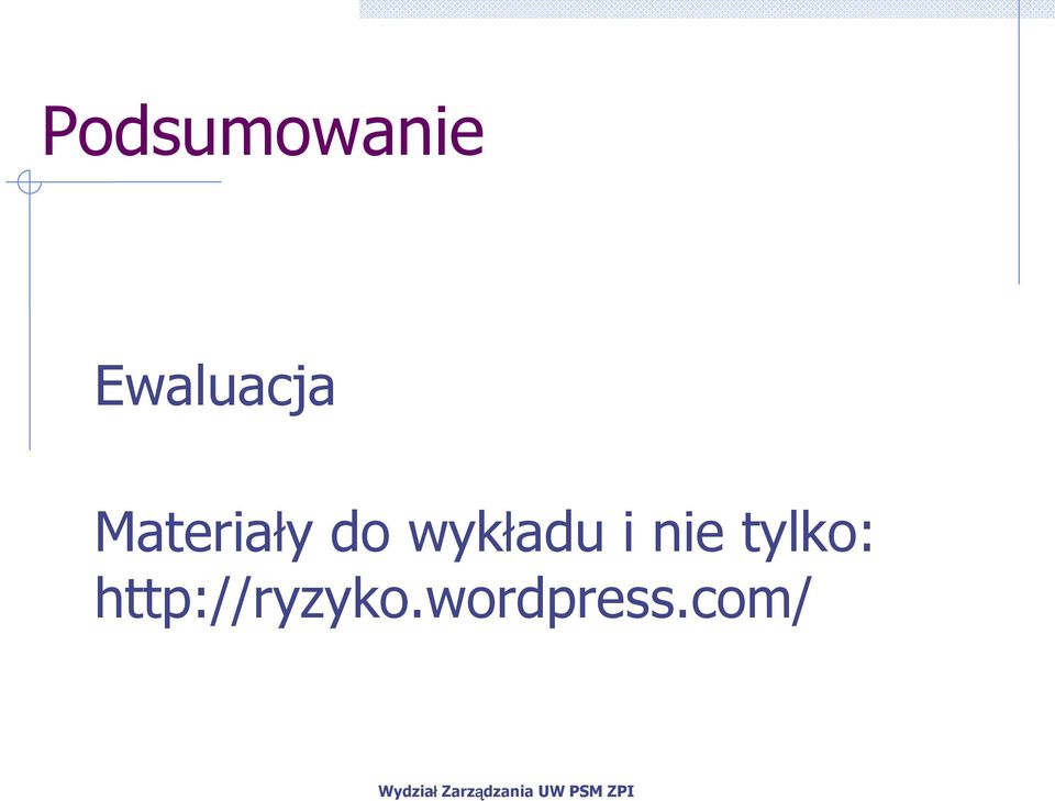 do wykładu i nie