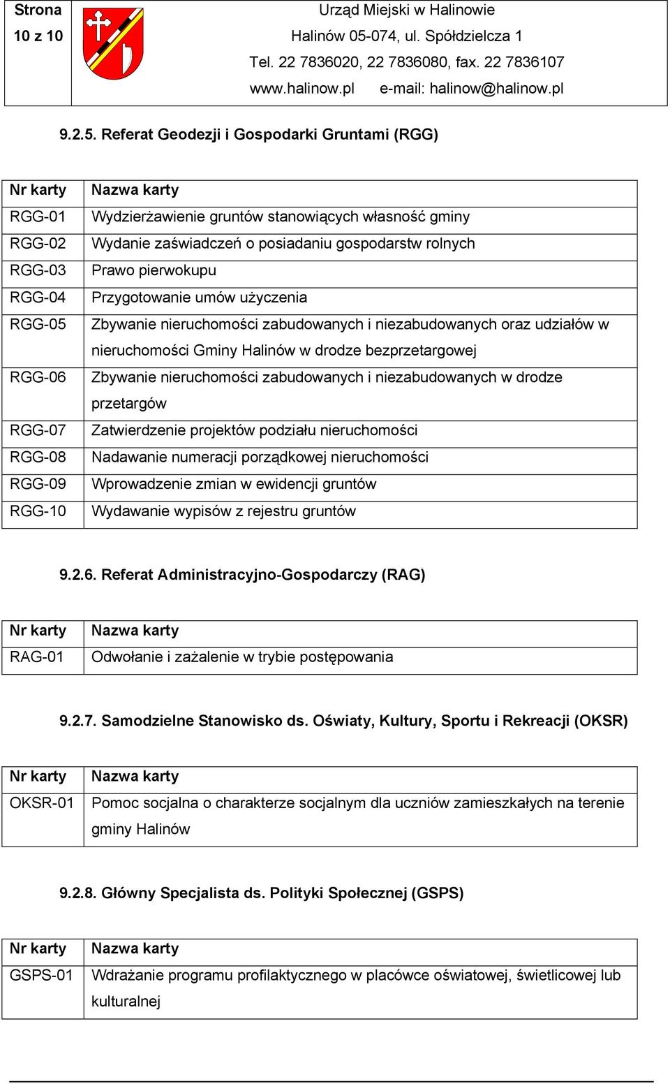 gospodarstw rolnych Prawo pierwokupu Przygotowanie umów użyczenia Zbywanie nieruchomości zabudowanych i niezabudowanych oraz udziałów w nieruchomości Gminy Halinów w drodze bezprzetargowej Zbywanie