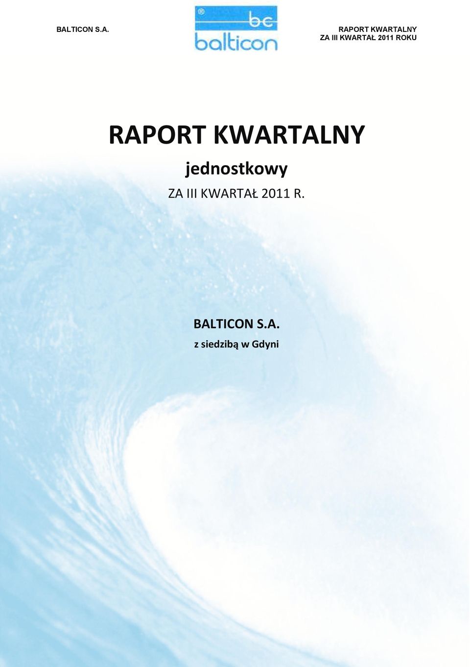 KWARTAŁ 2011