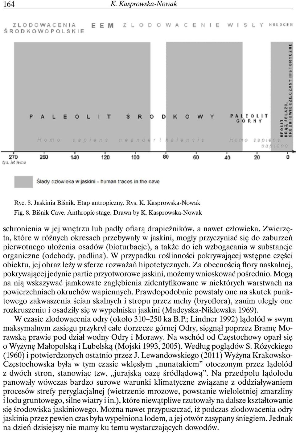 Zwierzęta, które w różnych okresach przebywały w jaskini, mogły przyczyniać się do zaburzeń pierwotnego ułożenia osadów (bioturbacje), a także do ich wzbogacania w substancje organiczne (odchody,