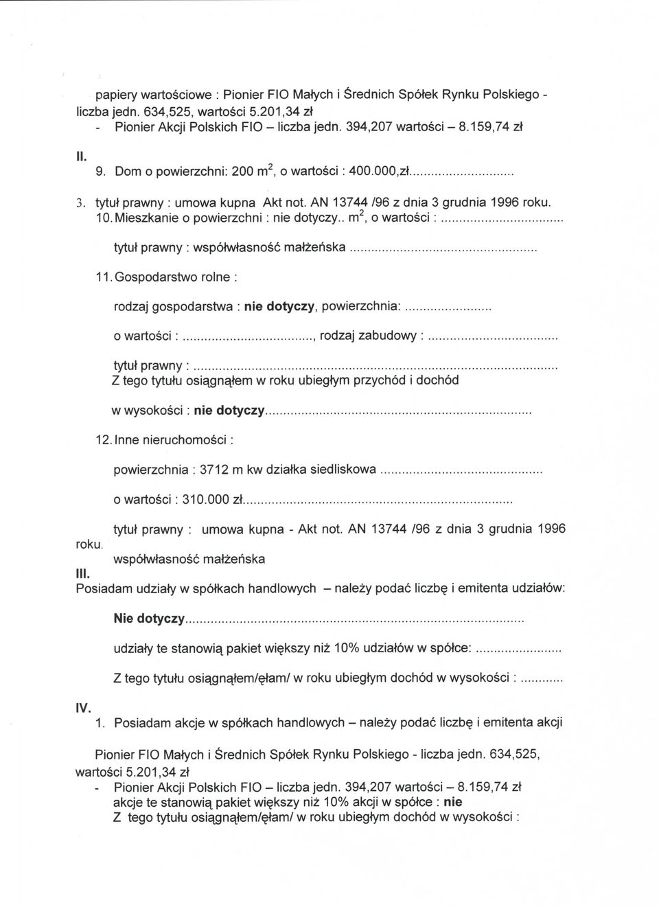 . m2, o wartosci: tytut prawny : wspoh/vtesnosc malzeriska 11.