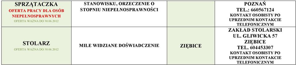 NIEPEŁNOSPRAWNOŚCI MILE WIDZIANE DOŚWIADCZENIE