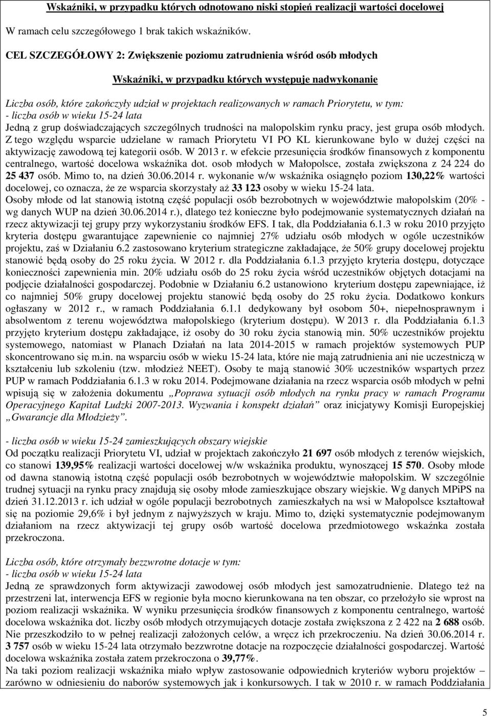 Priorytetu, w tym: - liczba osób w wieku 15-24 lata Jedną z grup doświadczających szczególnych trudności na malopolskim rynku pracy, jest grupa osób młodych.