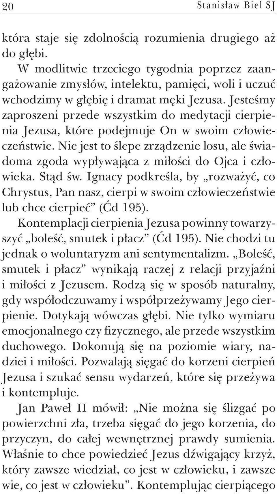 Jesteśmy zaproszeni przede wszystkim do medytacji cierpienia Jezusa, które podejmuje On w swoim człowieczeństwie.