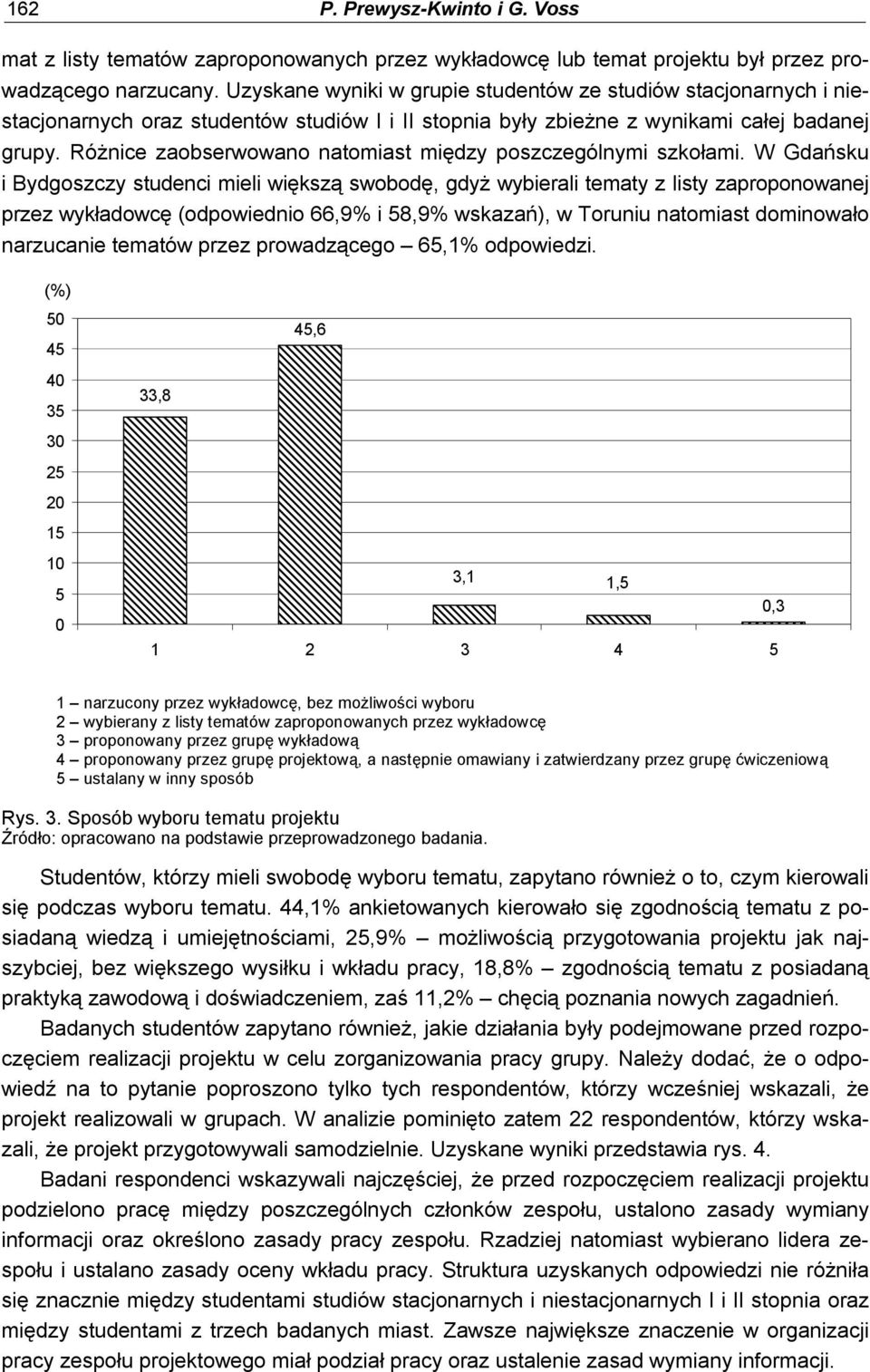 Różnice zaobserwowano natomiast między poszczególnymi szkołami.