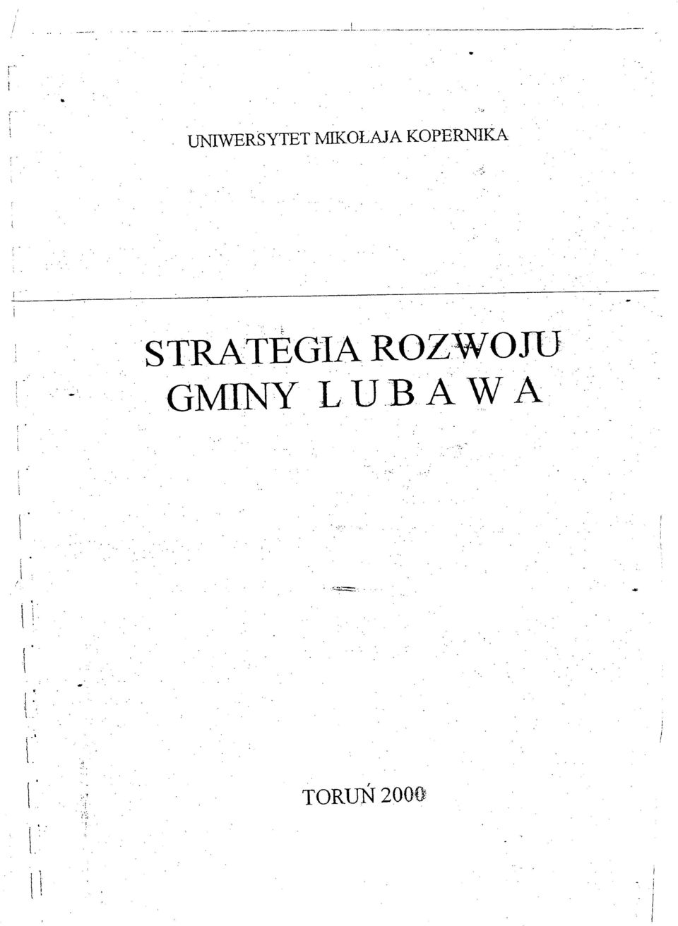 ROZWOJU GMINY LUBAWA, l