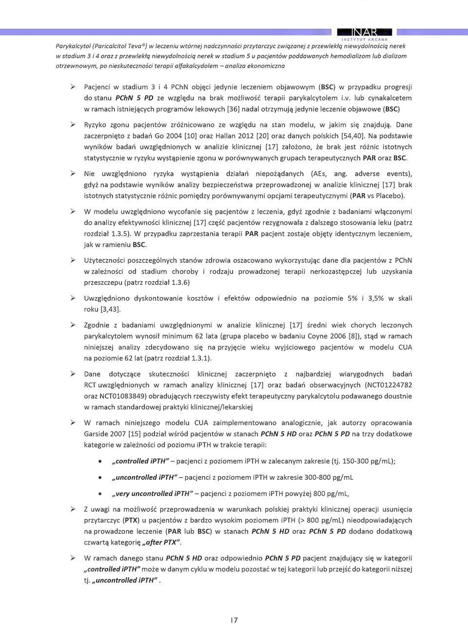 wzgl^du na brak mzliws terapii parykalytlem i.v.
