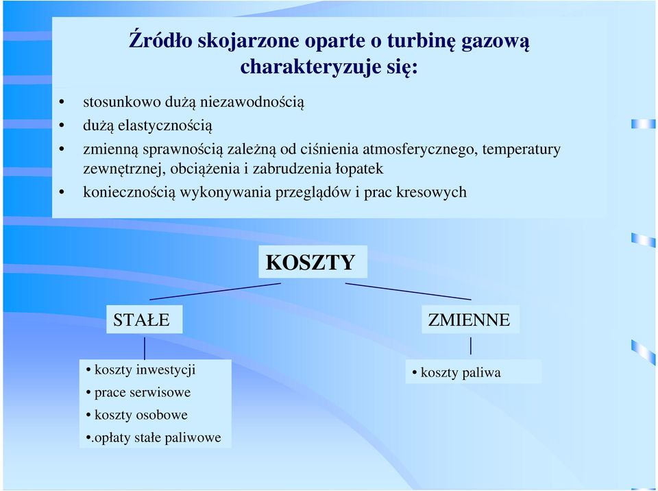 zewnętrznej, obciążenia i zabrudzenia łopatek koniecznością wykonywania przeglądów i prac