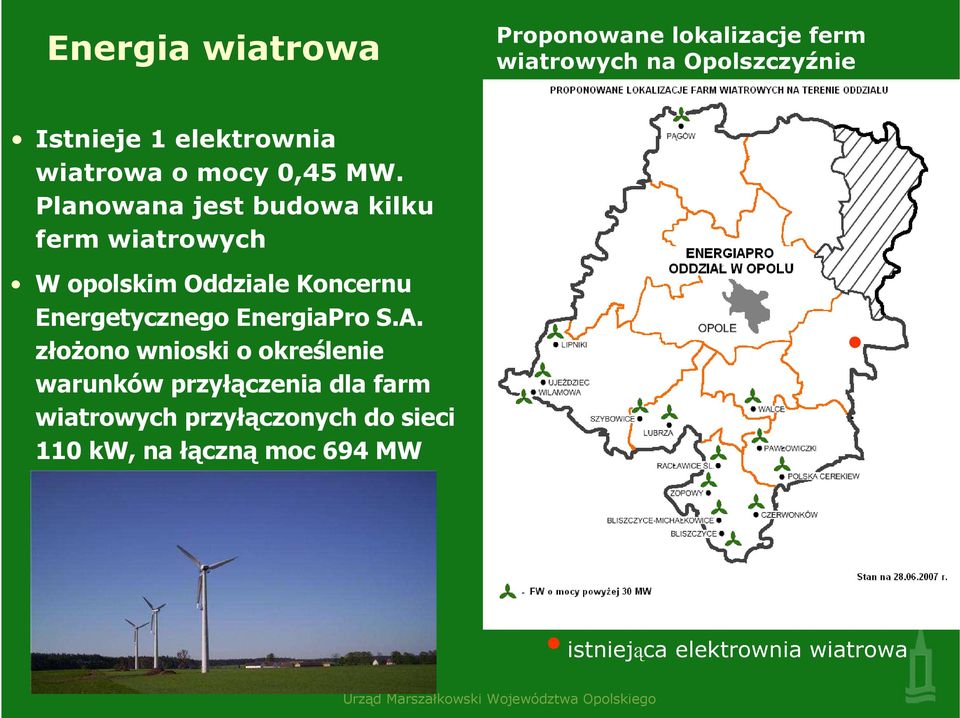 Planowana jest budowa kilku ferm wiatrowych W opolskim Oddziale Koncernu Energetycznego