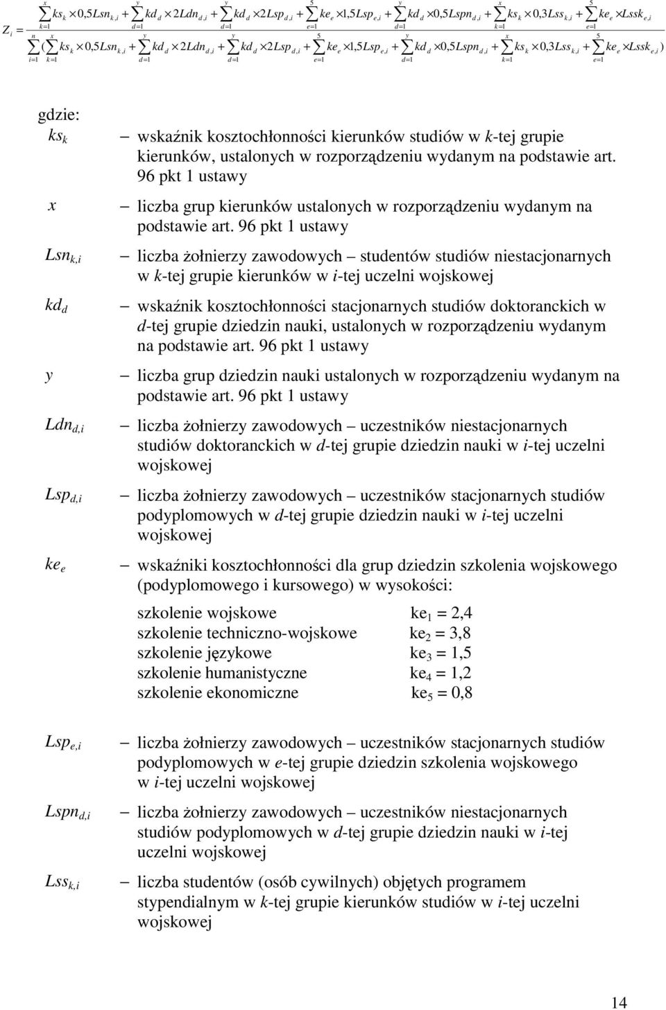 ustaloych w rozporzdzeu wydaym a podstawe art. 96 pkt ustawy lczba grup keruków ustaloych w rozporzdzeu wydaym a podstawe art.