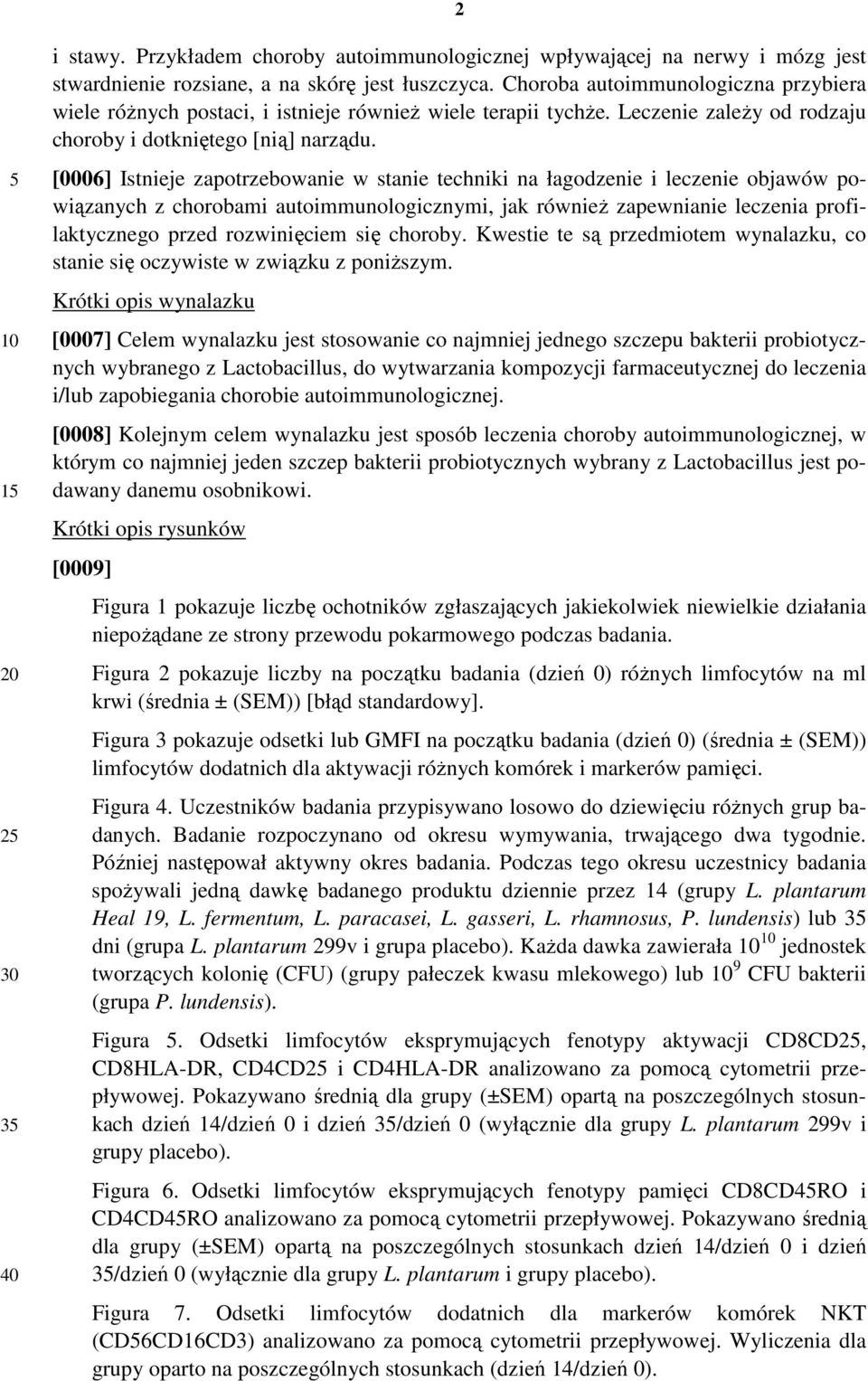 [0006] Istnieje zapotrzebowanie w stanie techniki na łagodzenie i leczenie objawów powiązanych z chorobami autoimmunologicznymi, jak równieŝ zapewnianie leczenia profilaktycznego przed rozwinięciem