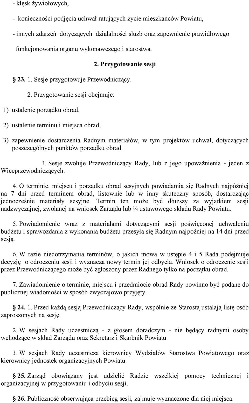 Przygotowanie sesji 23