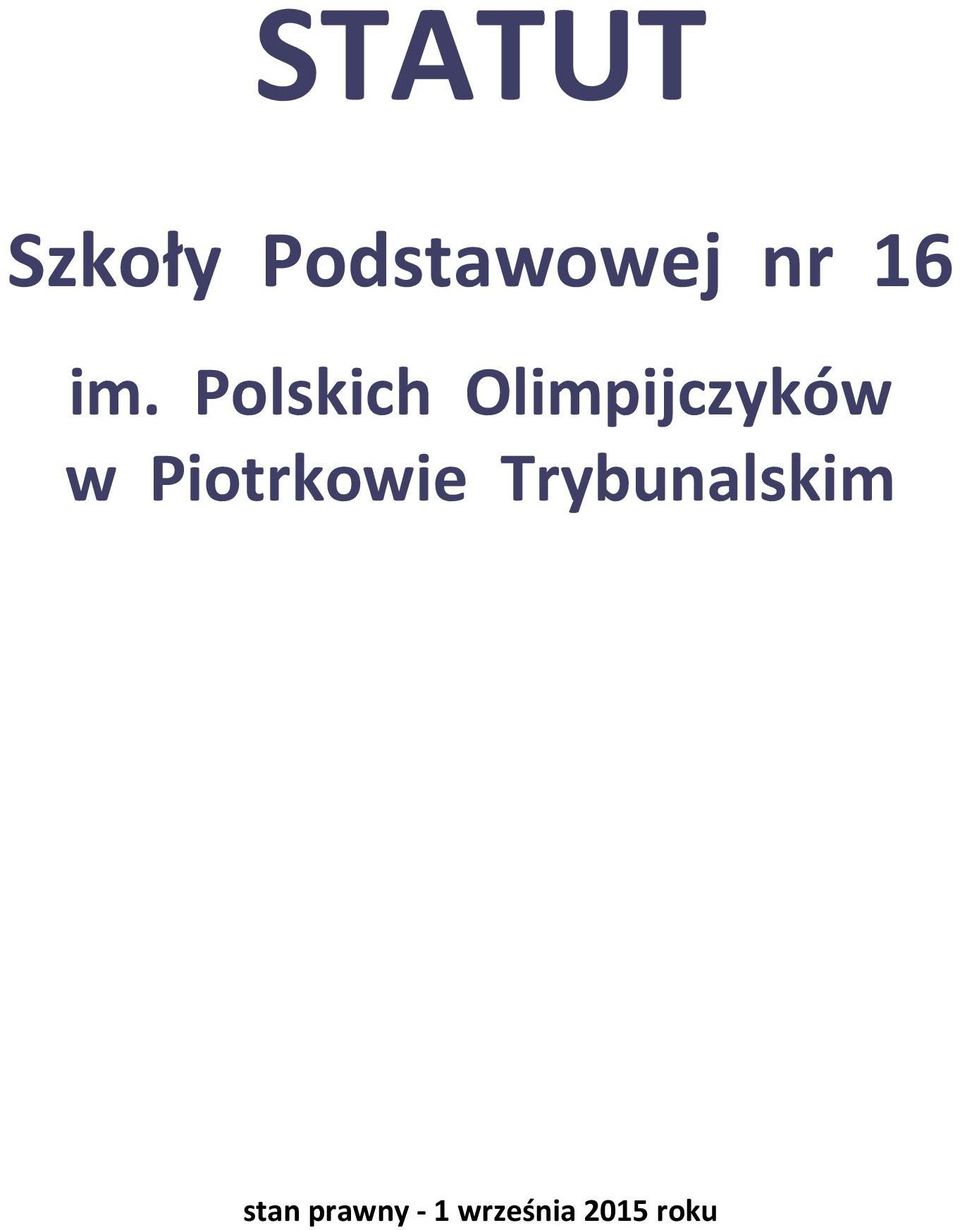 Polskich Olimpijczyków w