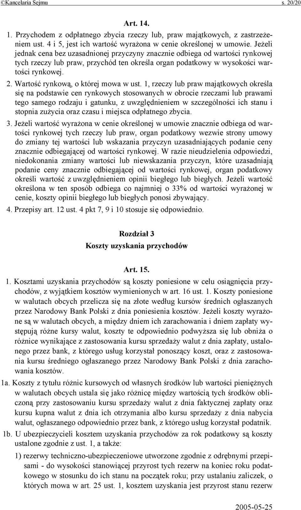 Wartość rynkową, o której mowa w ust.
