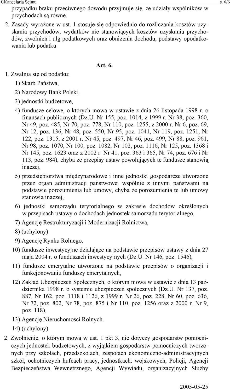 opodatkowania lub podatku. Art. 6. 1.