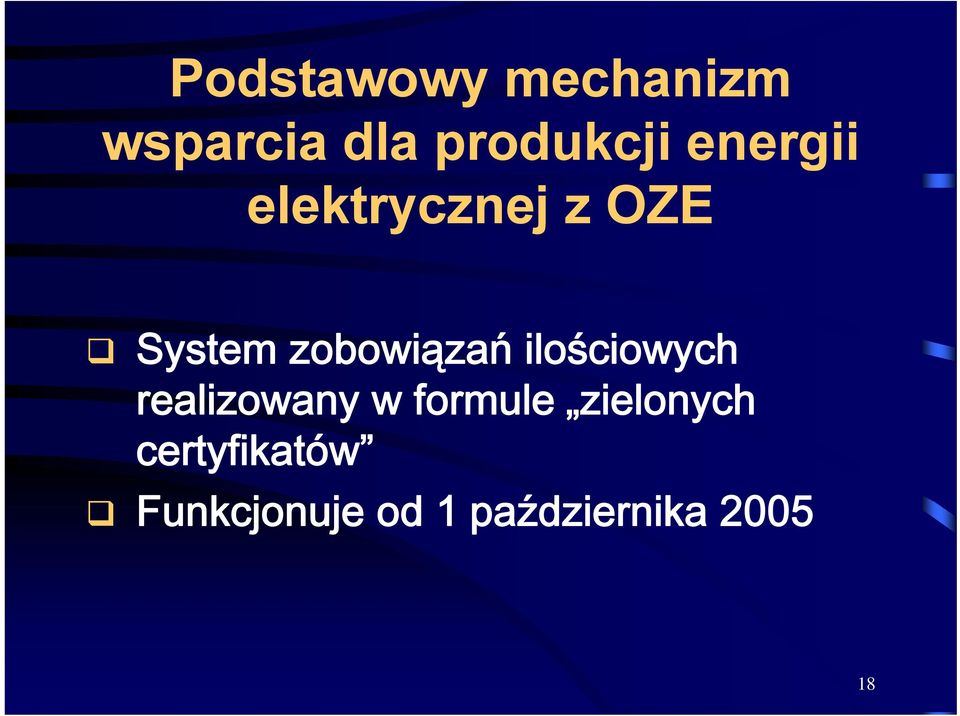 ilościowych realizowany w formule zielonych