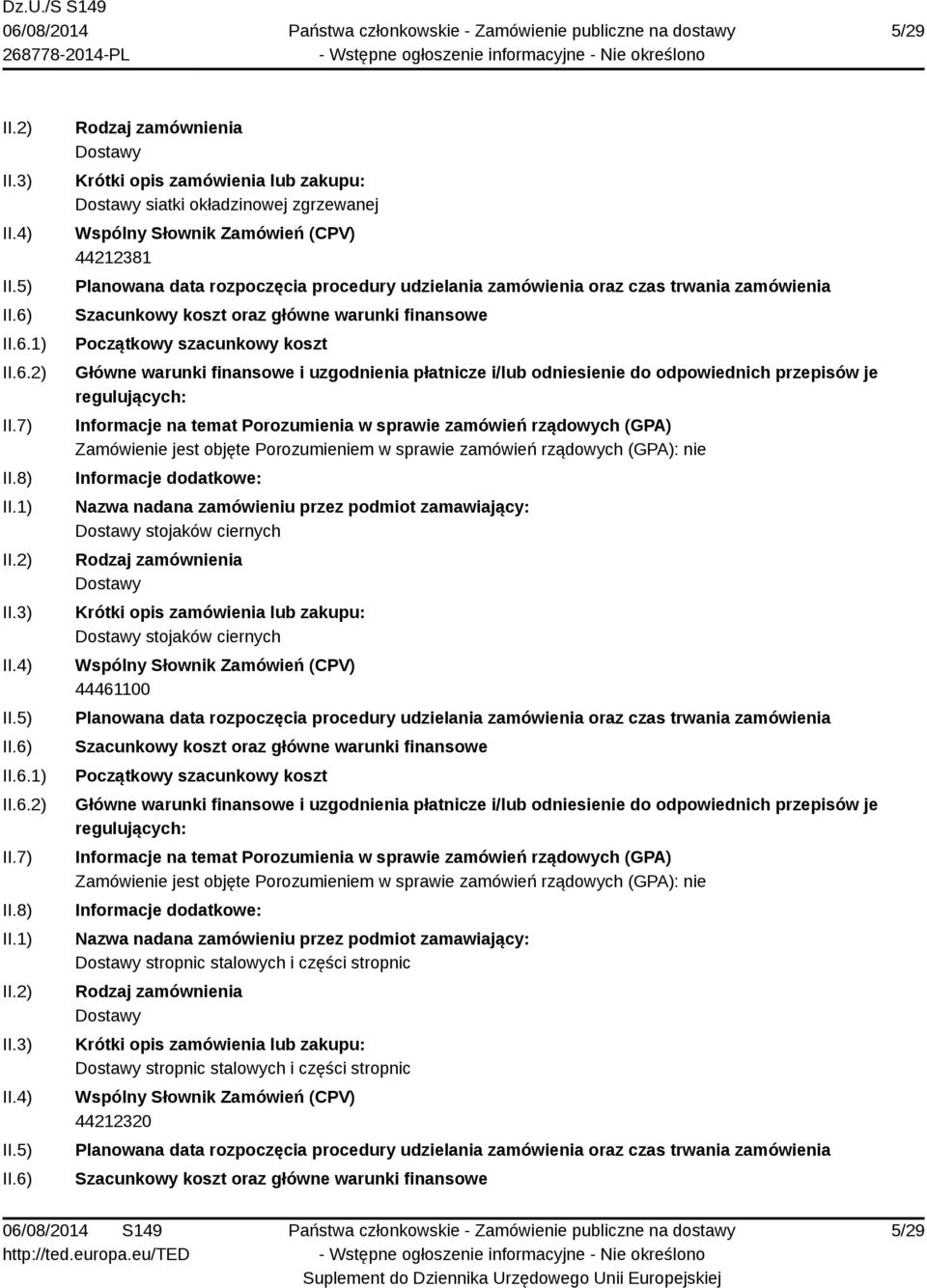 stropnic stalowych i części stropnic