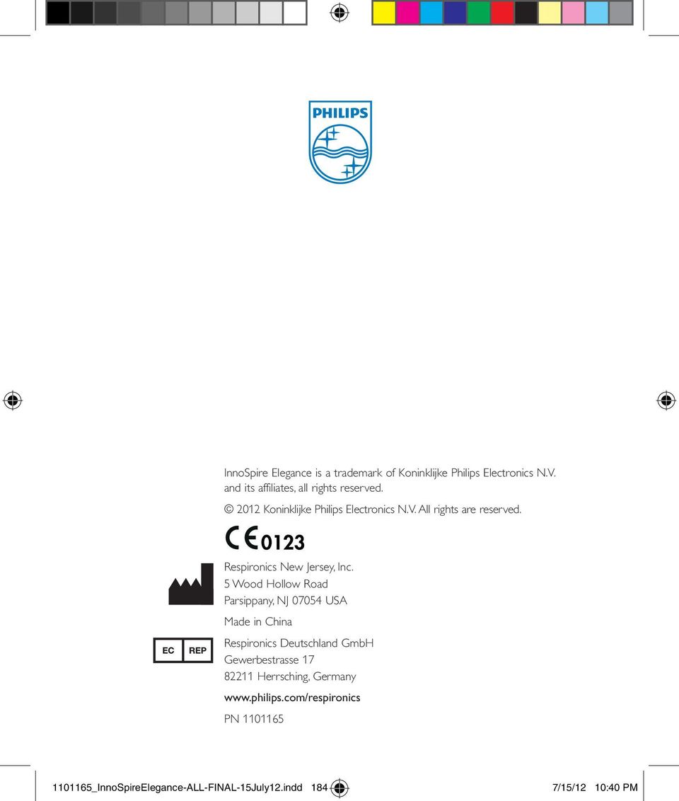 Respironics New Jersey, Inc.