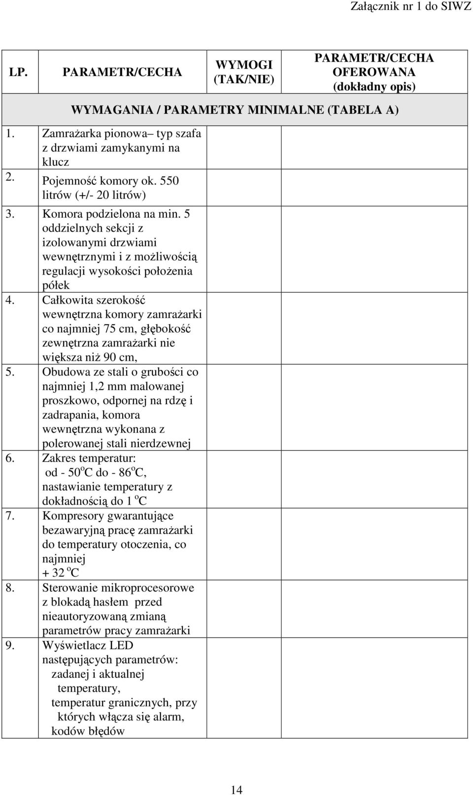 5 oddzielnych sekcji z izolowanymi drzwiami wewnętrznymi i z możliwością regulacji wysokości położenia półek 4.