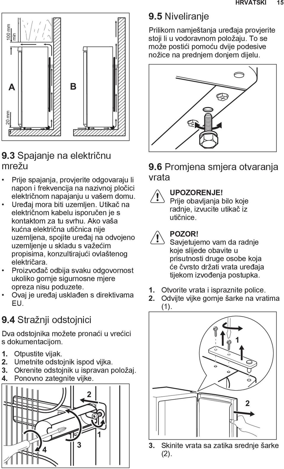 Utikač na električnom kabelu isporučen je s kontaktom za tu svrhu.