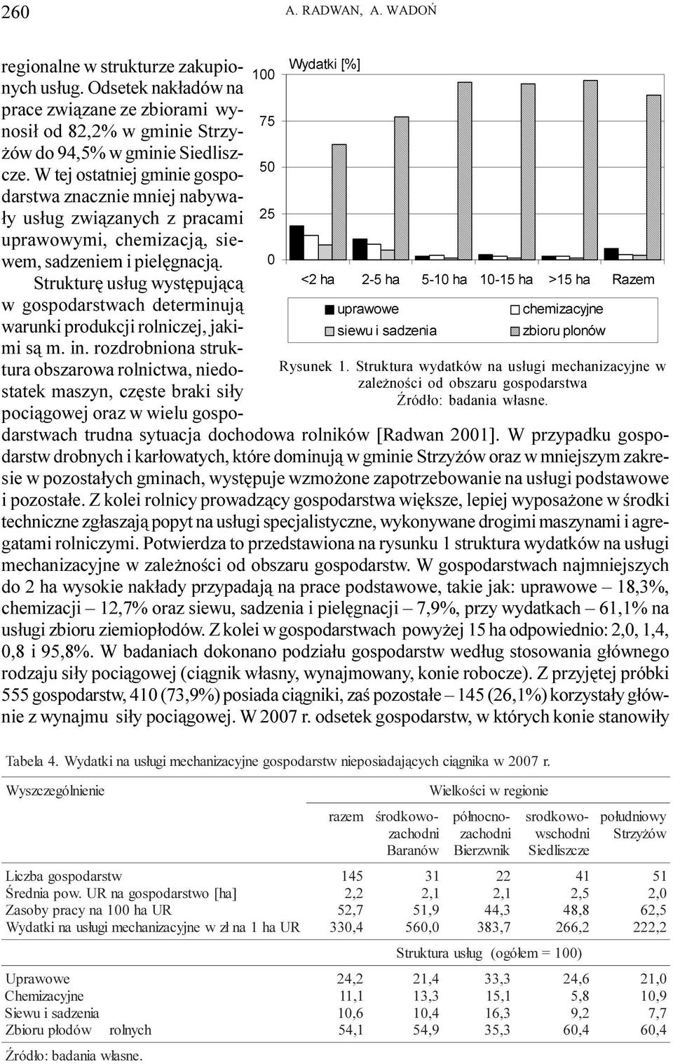 Odsetek nak³adów na prace zwi¹zane ze zbiorami wynosi³ od 82,2% w gminie Strzy- ów do 4,5% w gminie Siedliszcze.