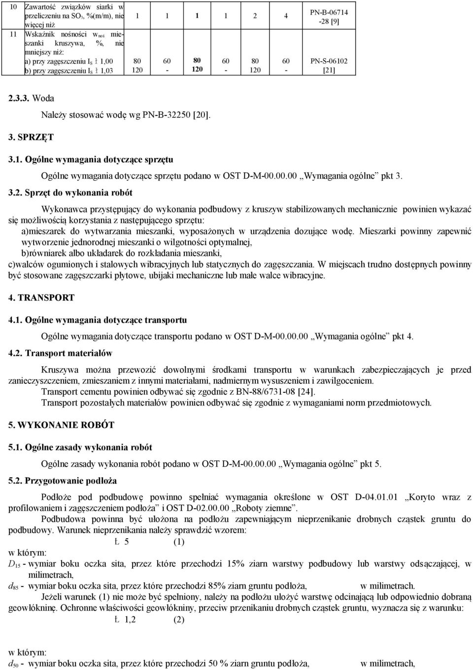 00.00 Wymagania ogólne pkt 3. 3.2.