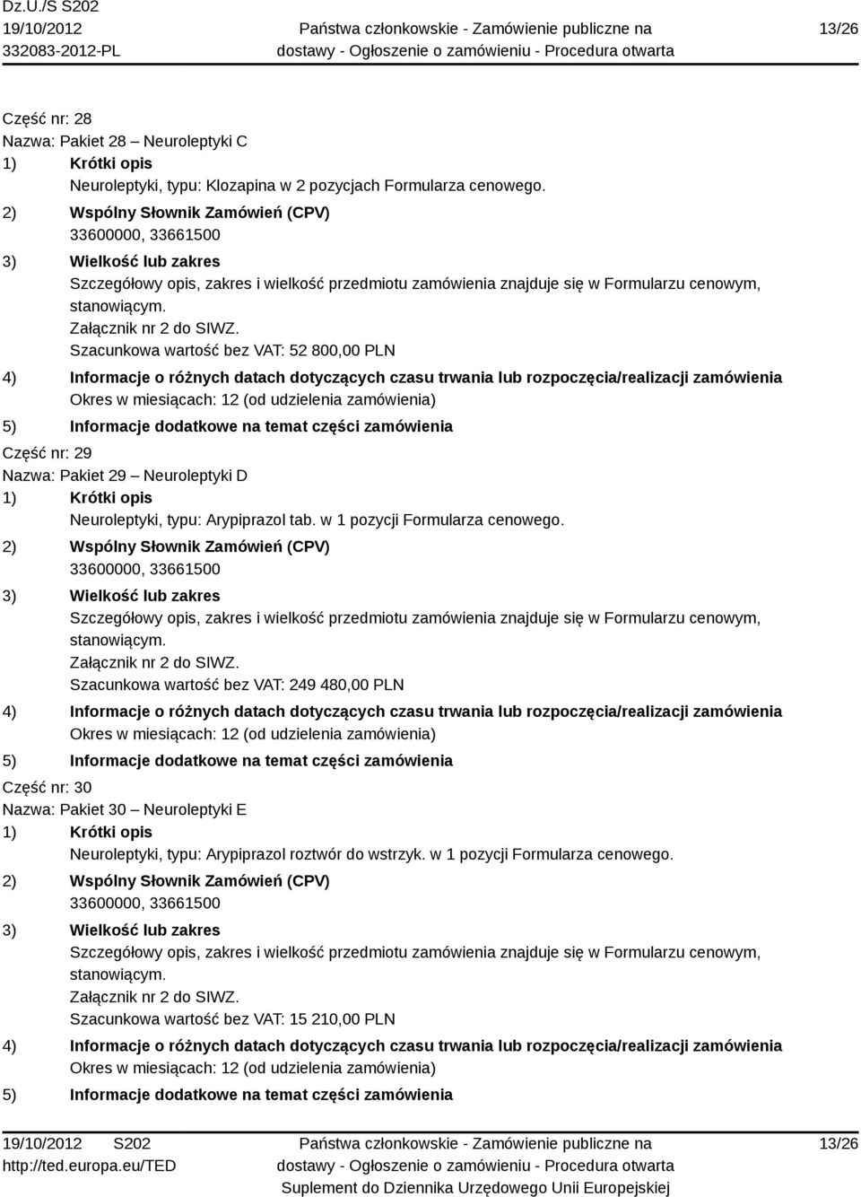 tab. w 1 pozycji Formularza cenowego.