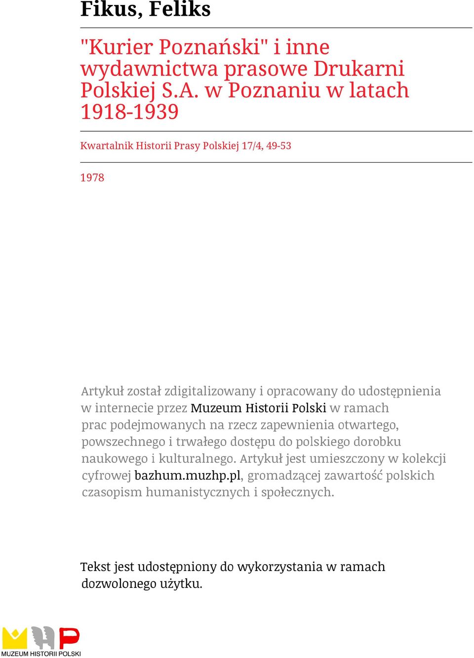 A. w Poznaniu w latach 1918-1939