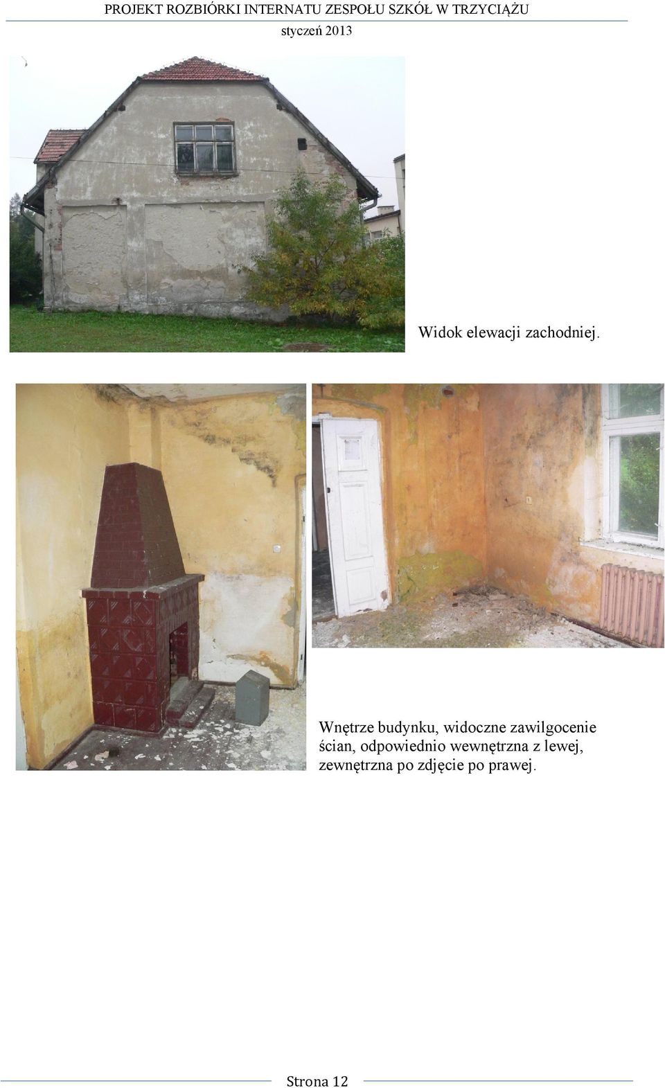 zawilgocenie ścian, odpowiednio