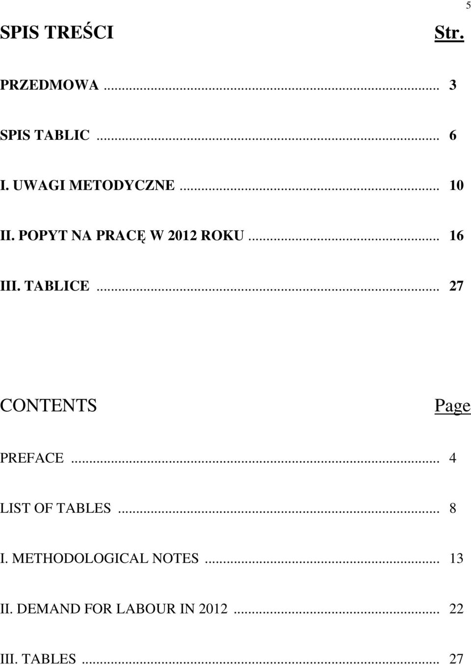 TABLICE... 27 CONTENTS Page PREFACE... 4 LIST OF TABLES... 8 I.