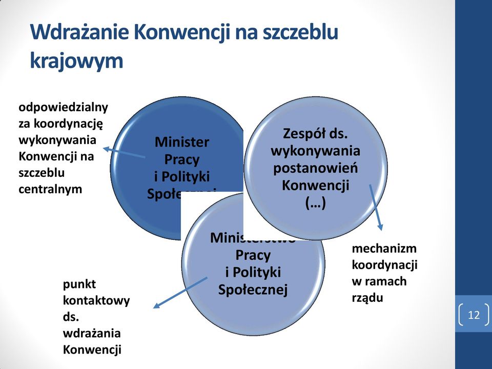 Społecznej Zespół ds. wykonywania postanowień Konwencji ( ) punkt kontaktowy ds.