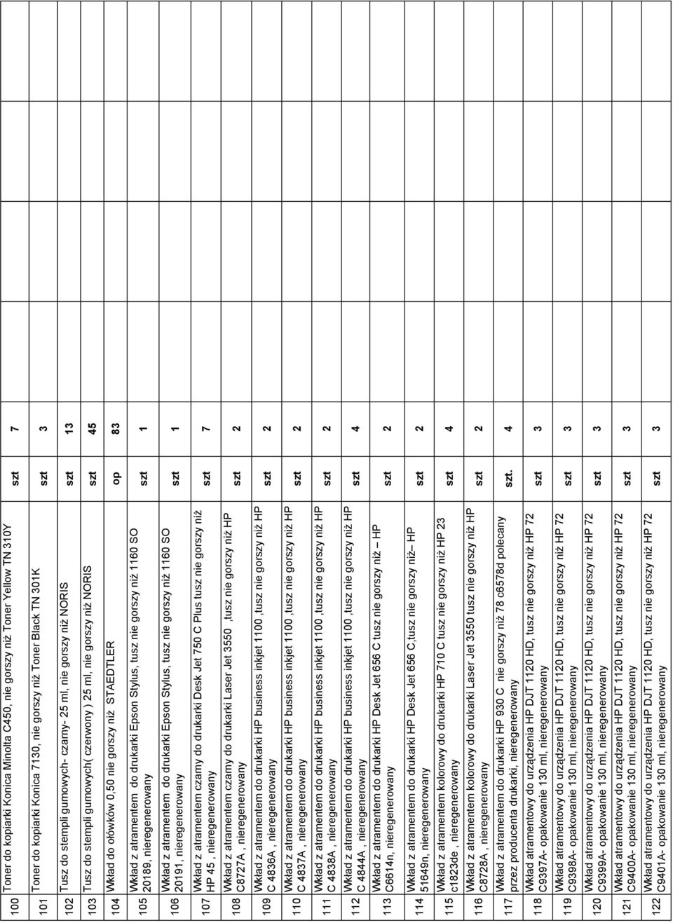 Epson Stylus, tusz nie gorszy niż 1160 SO 20189, nieregenerowany szt 1 106 Wkład z atramentem do drukarki Epson Stylus, tusz nie gorszy niż 1160 SO 20191, nieregenerowany szt 1 107 108 109 110 111