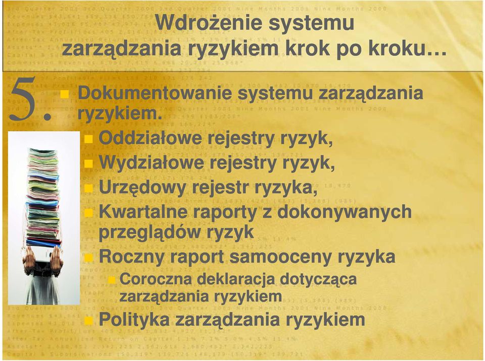 Oddziałowe rejestry ryzyk, Wydziałowe rejestry ryzyk, Urzędowy rejestr ryzyka,