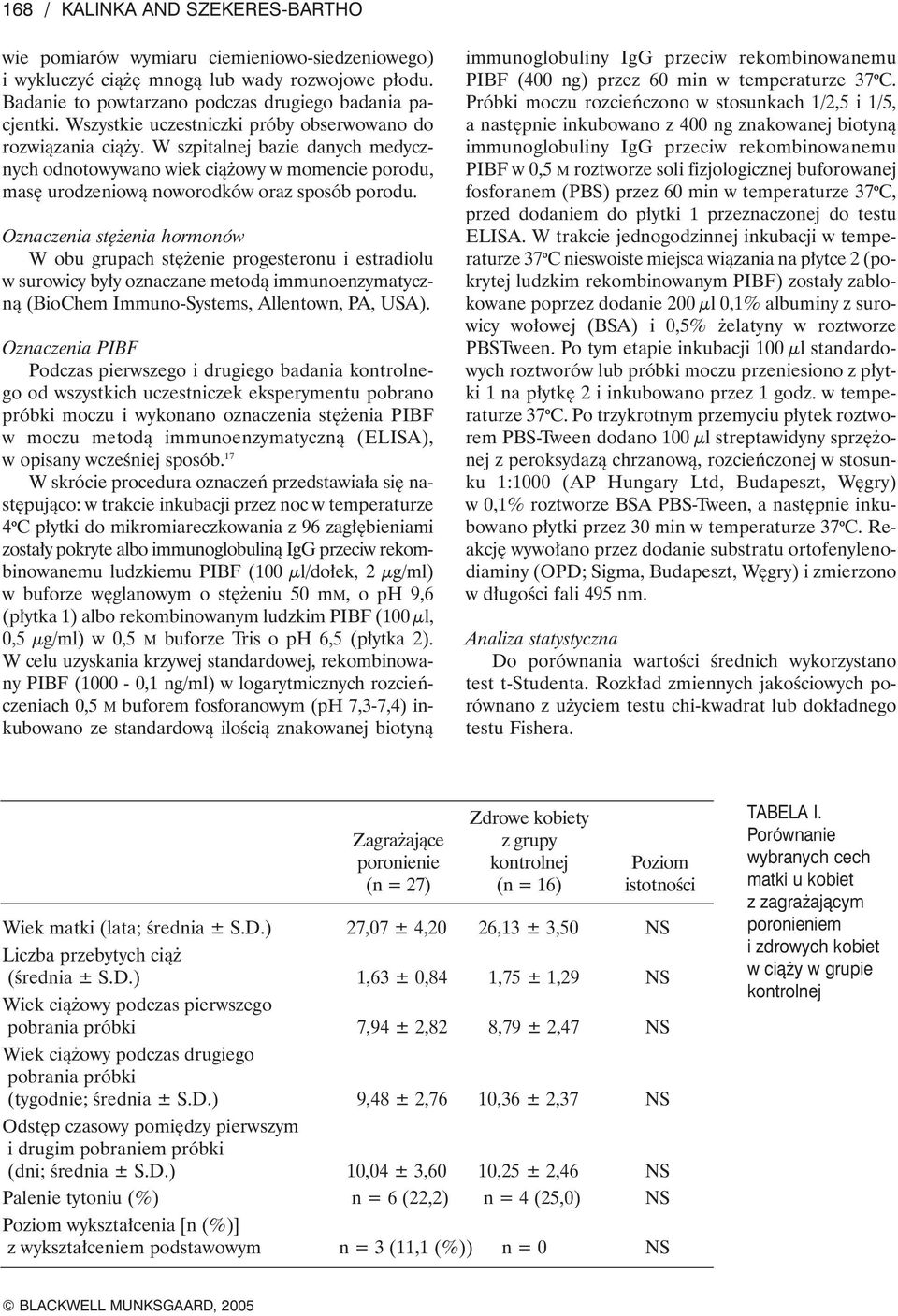 Oznaczenia st enia hormonów W obu grupach st enie progesteronu i estradiolu w surowicy by y oznaczane metodà immunoenzymatycznà (BioChem Immuno-Systems, Allentown, PA, USA).