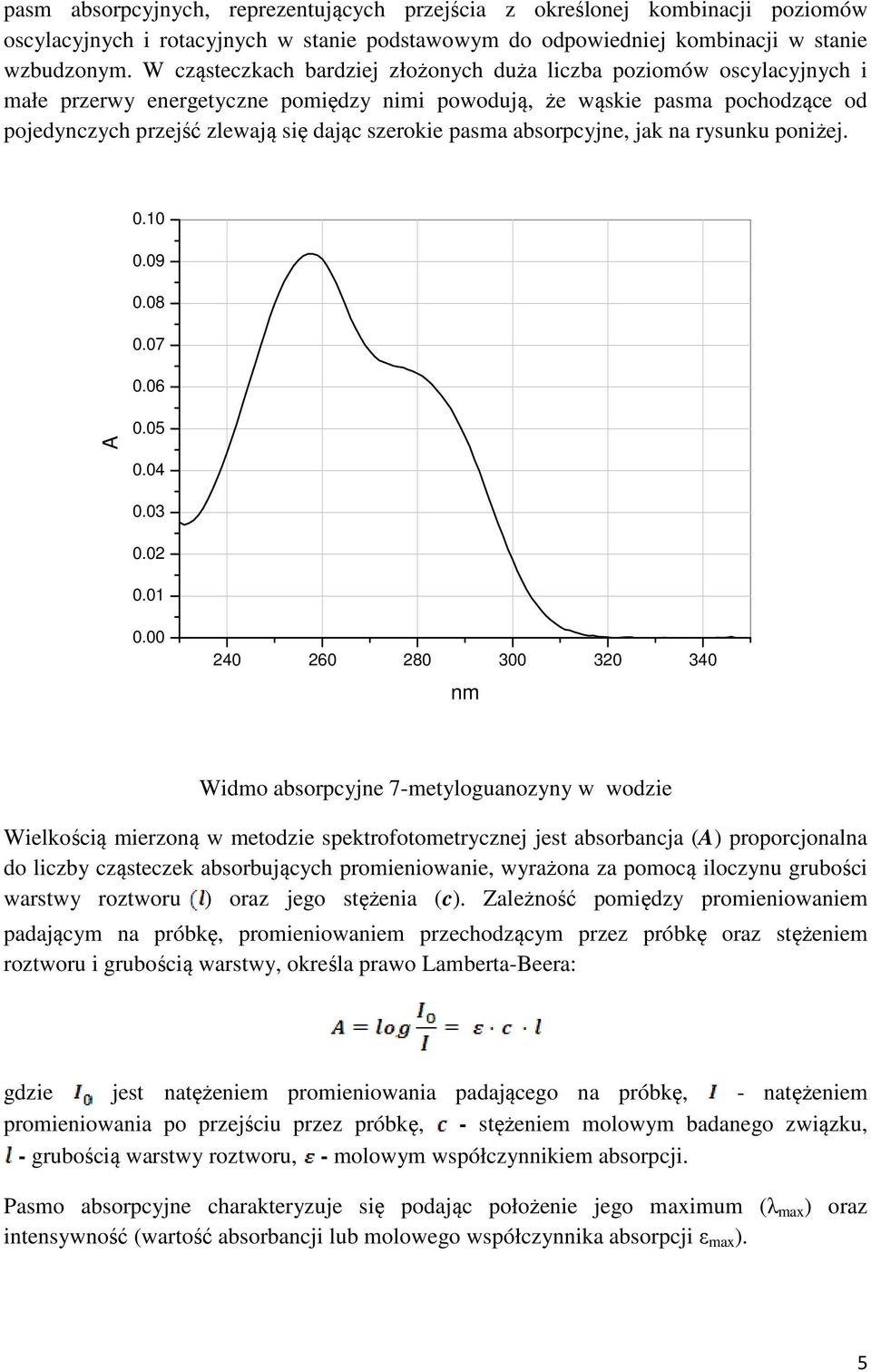 pasma absorpcyjne, jak na rysunku poniżej. A 0.10 0.09 0.08 0.07 0.06 0.05 0.04 0.03 0.02 0.01 0.