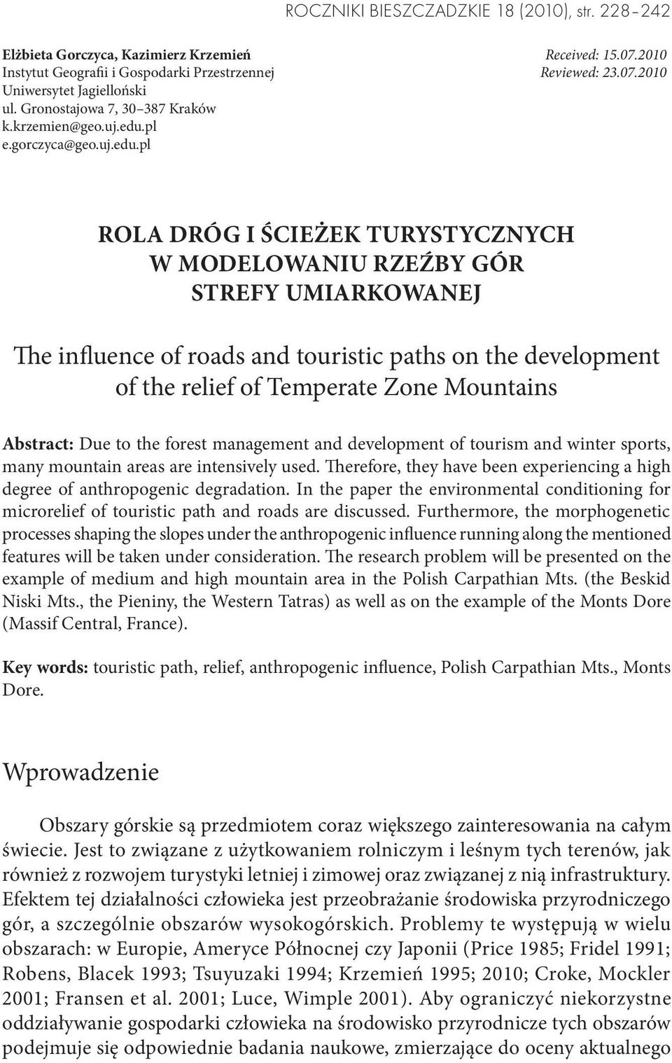 pl e.gorczyca@geo.uj.edu.