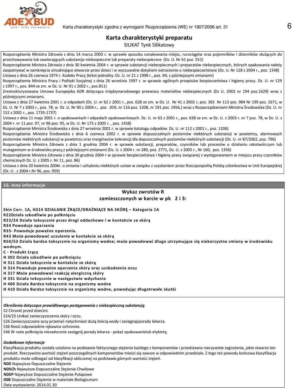 552) Rozporządzenie Ministra Zdrowia z dnia 30 kwietnia 2004 r.