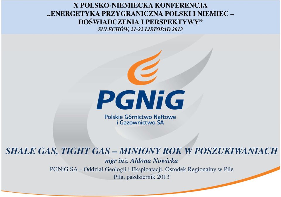 TIGHT GAS MINIONY ROK W POSZUKIWANIACH mgr inż.