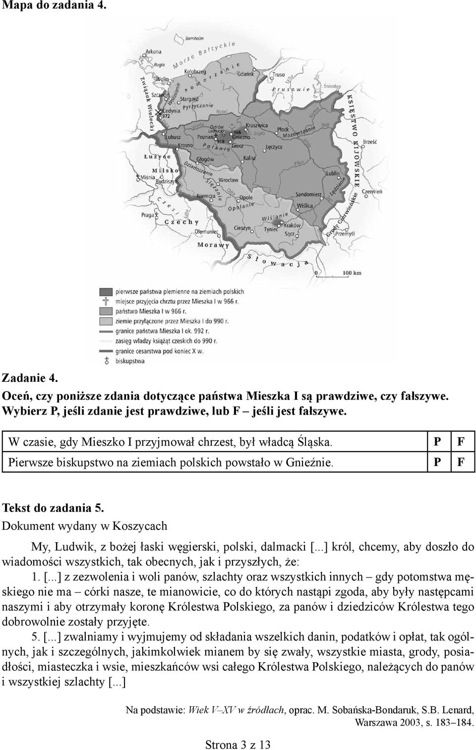 Dokument wydany w Koszycach My, Ludwik, z bożej łaski węgierski, polski, dalmacki [.