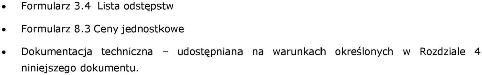3 Ceny jednostkowe Dokumentacja