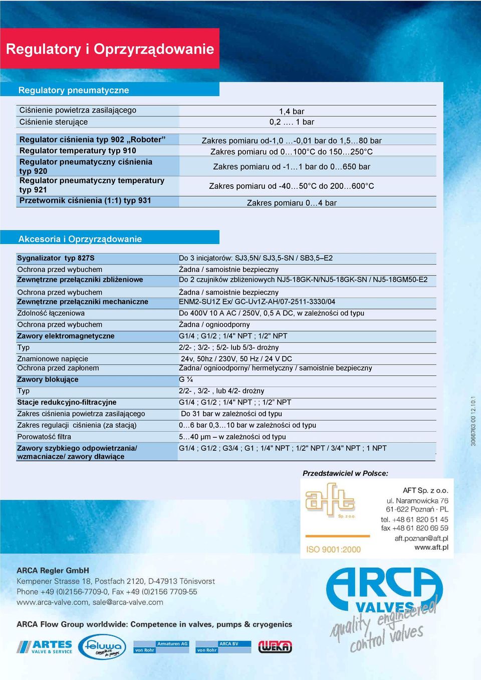 1 bar Zakres pomiaru od-1,0-0,01 bar do 1,5 80 bar Zakres pomiaru od 0 100 C do 150 250 C Zakres pomiaru od -1 1 bar do 0 650 bar Zakres pomiaru od -40 50 C do 200 600 C Zakres pomiaru 0 4 bar