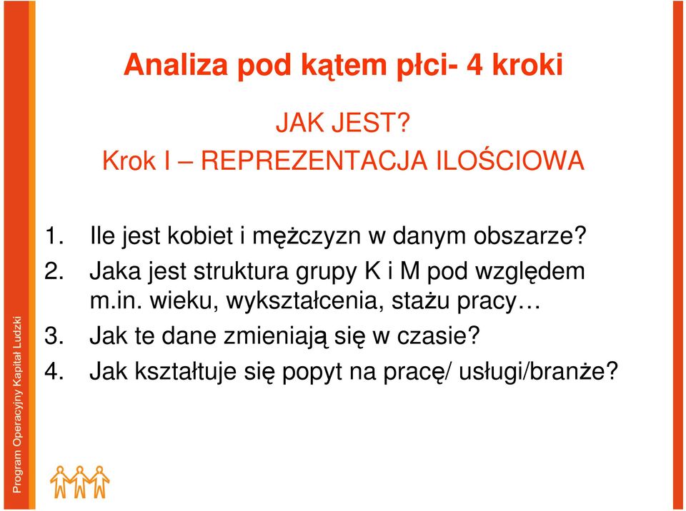 Jaka jest struktura grupy K i M pod względem m.in.