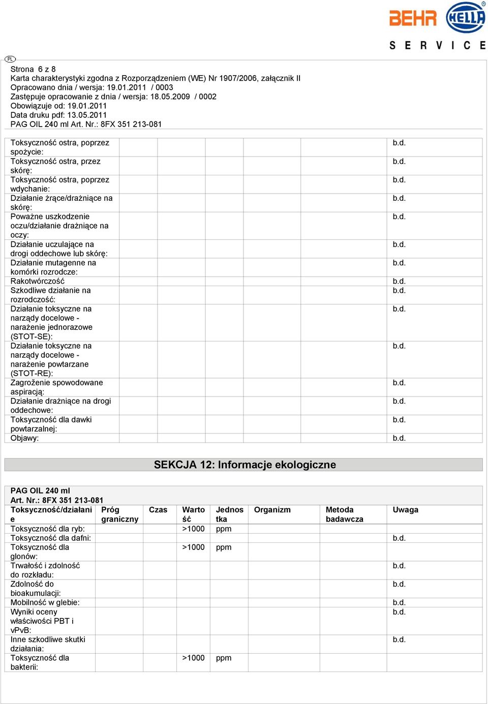 docelowe - narażenie jednorazowe (STOT-SE): Działanie toksyczne na narządy docelowe - narażenie powtarzane (STOT-RE): Zagroženie spowodowane aspiracją: Działanie drażniące na drogi oddechowe: